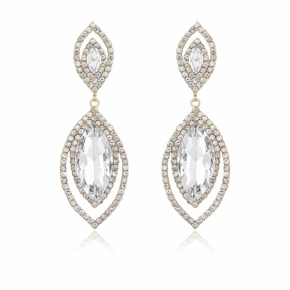 Ettika Gold and Silver Teardrop Earrings - Picture 1 of 6